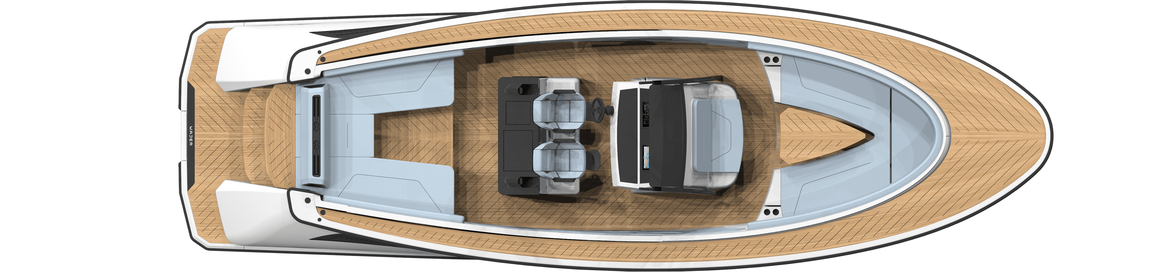 Wajer 38 S MK3 GA top view - OPEN
