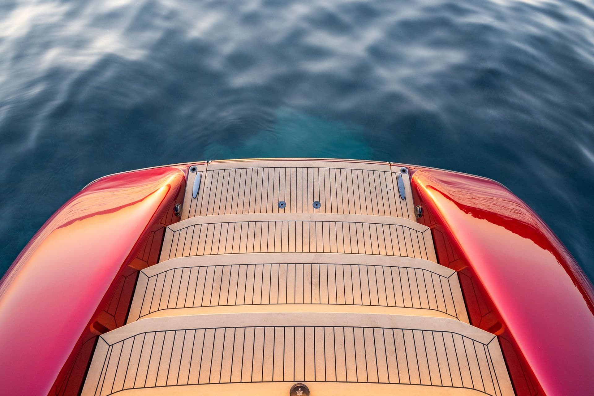 Wajer 55 HT Paja One aft deck stairs flexi teak topshot