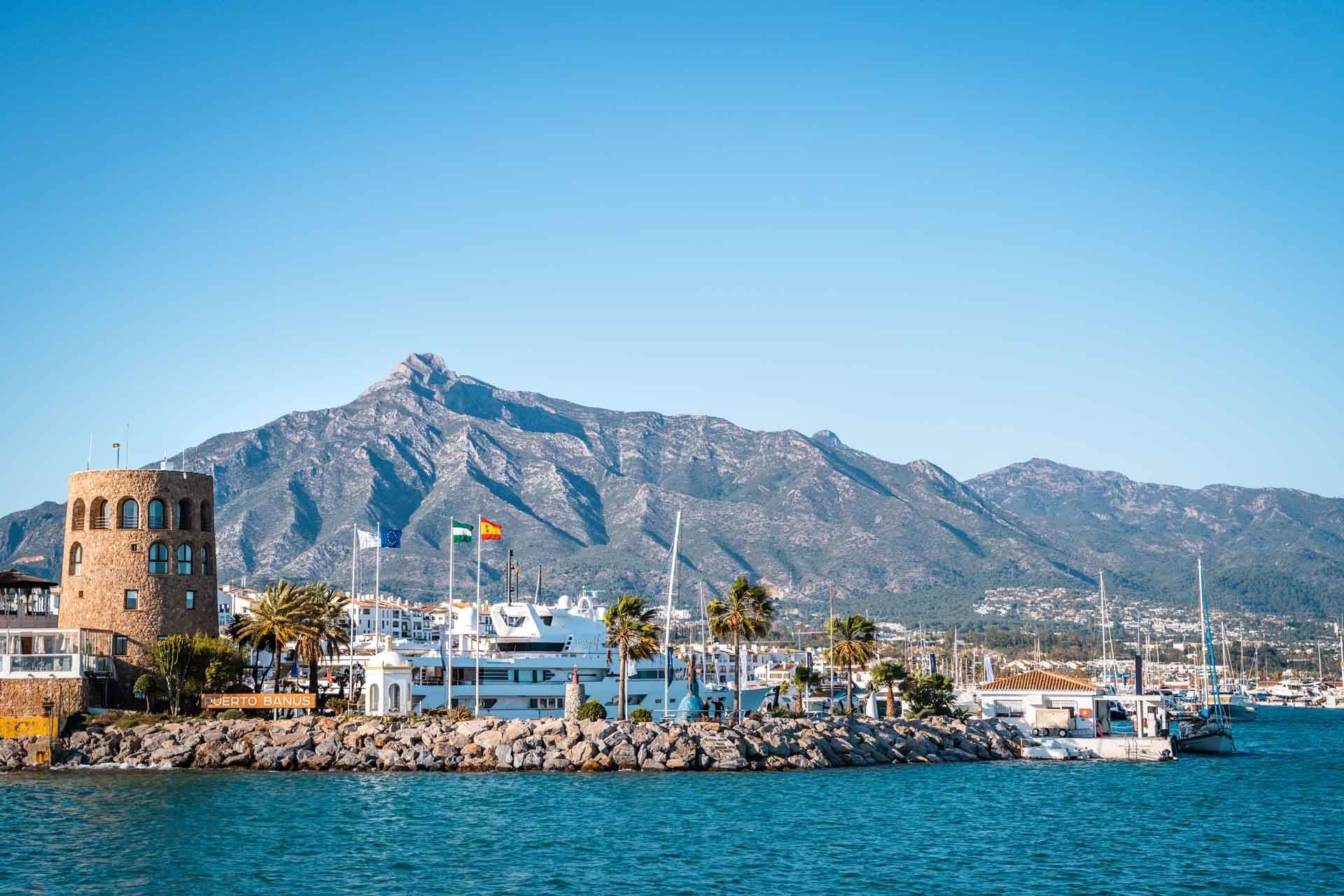 Wajer puerto banus marbella marina harbor location spain