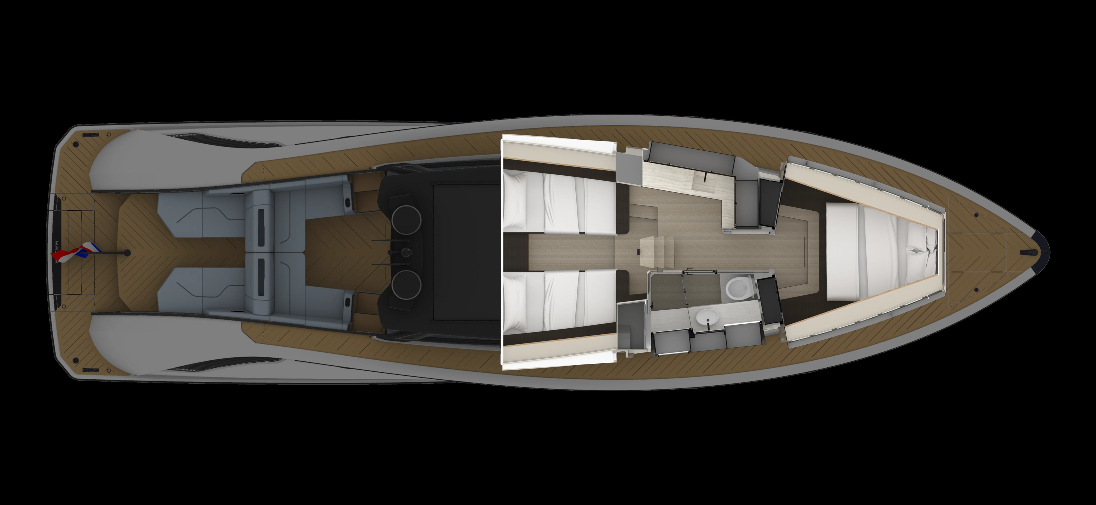 Wajer 55 HT mk2 B deck top GA V2 interior