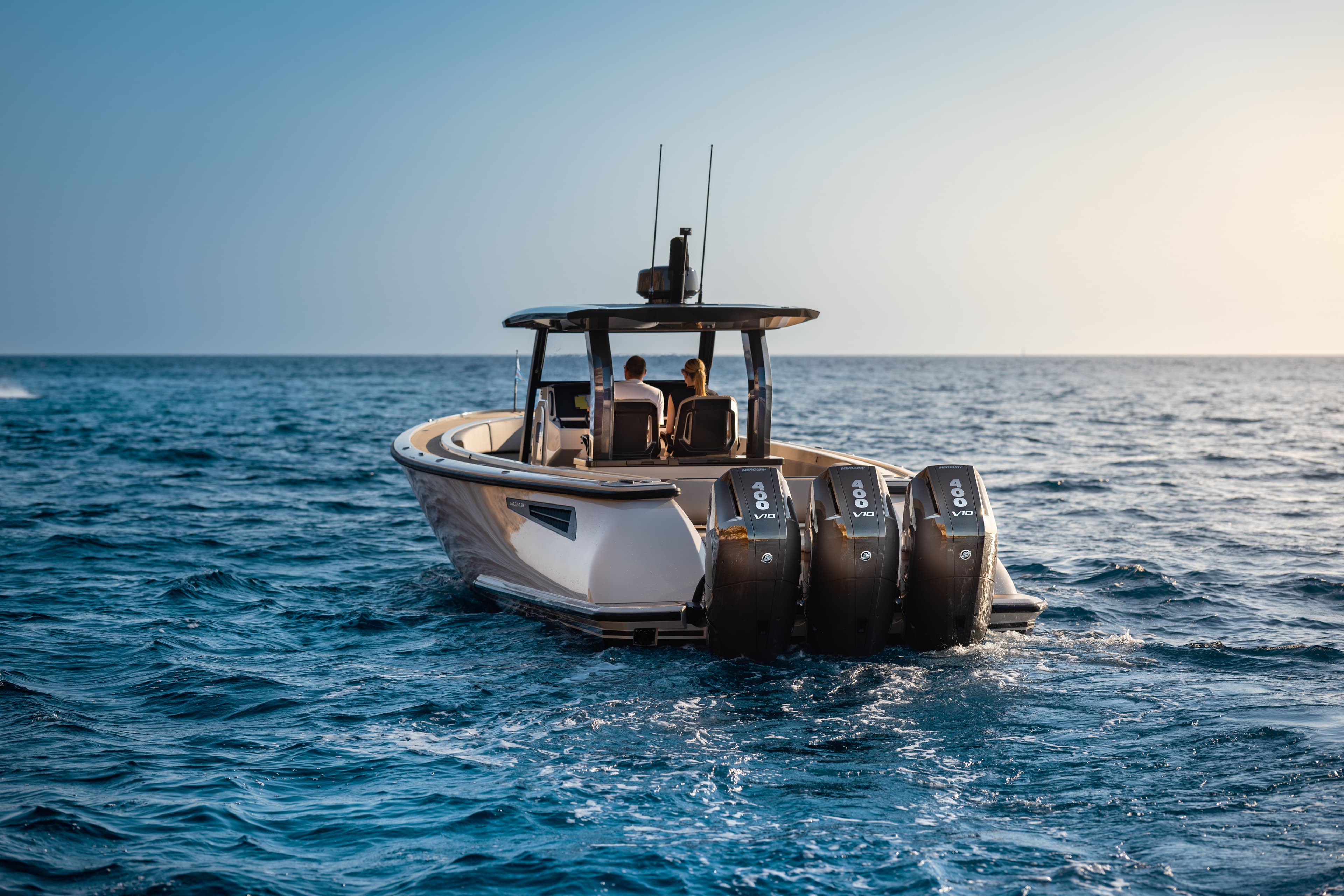 Wajer 38 S V10 outboard engines stable back view still