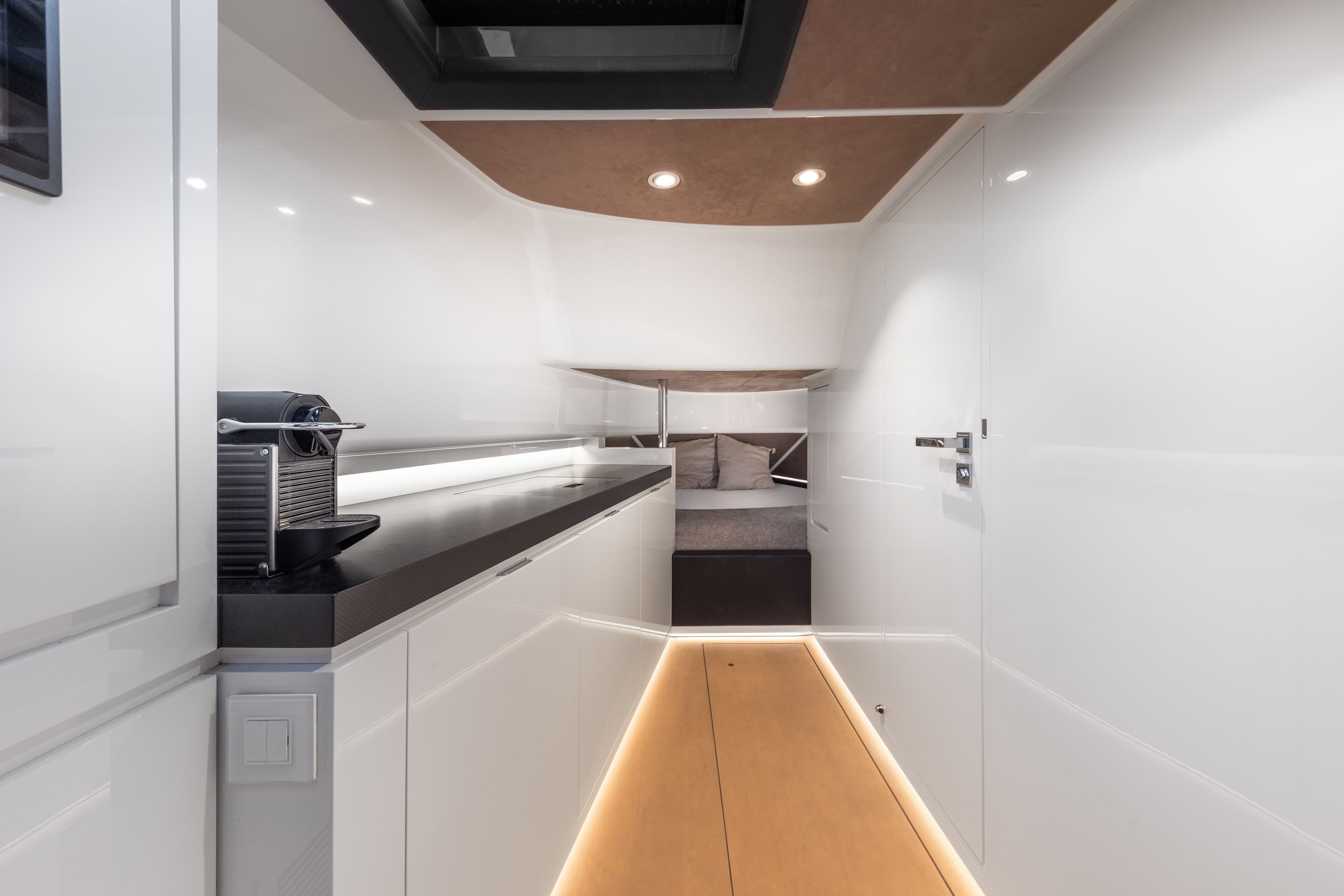 Wajer 55 S kitvhen pantry below deck interior